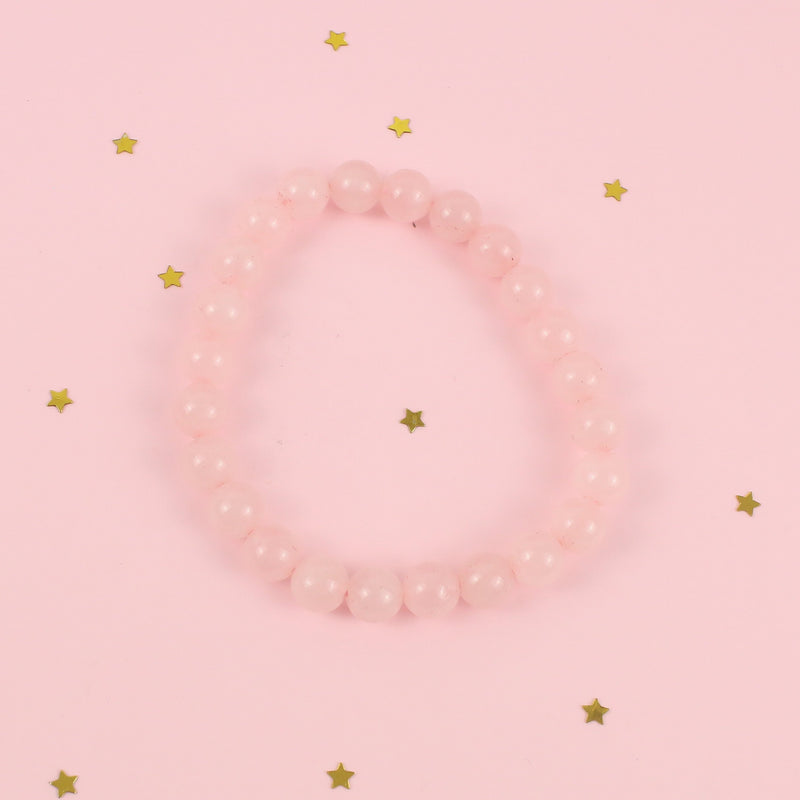 PULSERA DE CUARZO ROSA